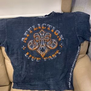 Mens affliction t shirt buckle